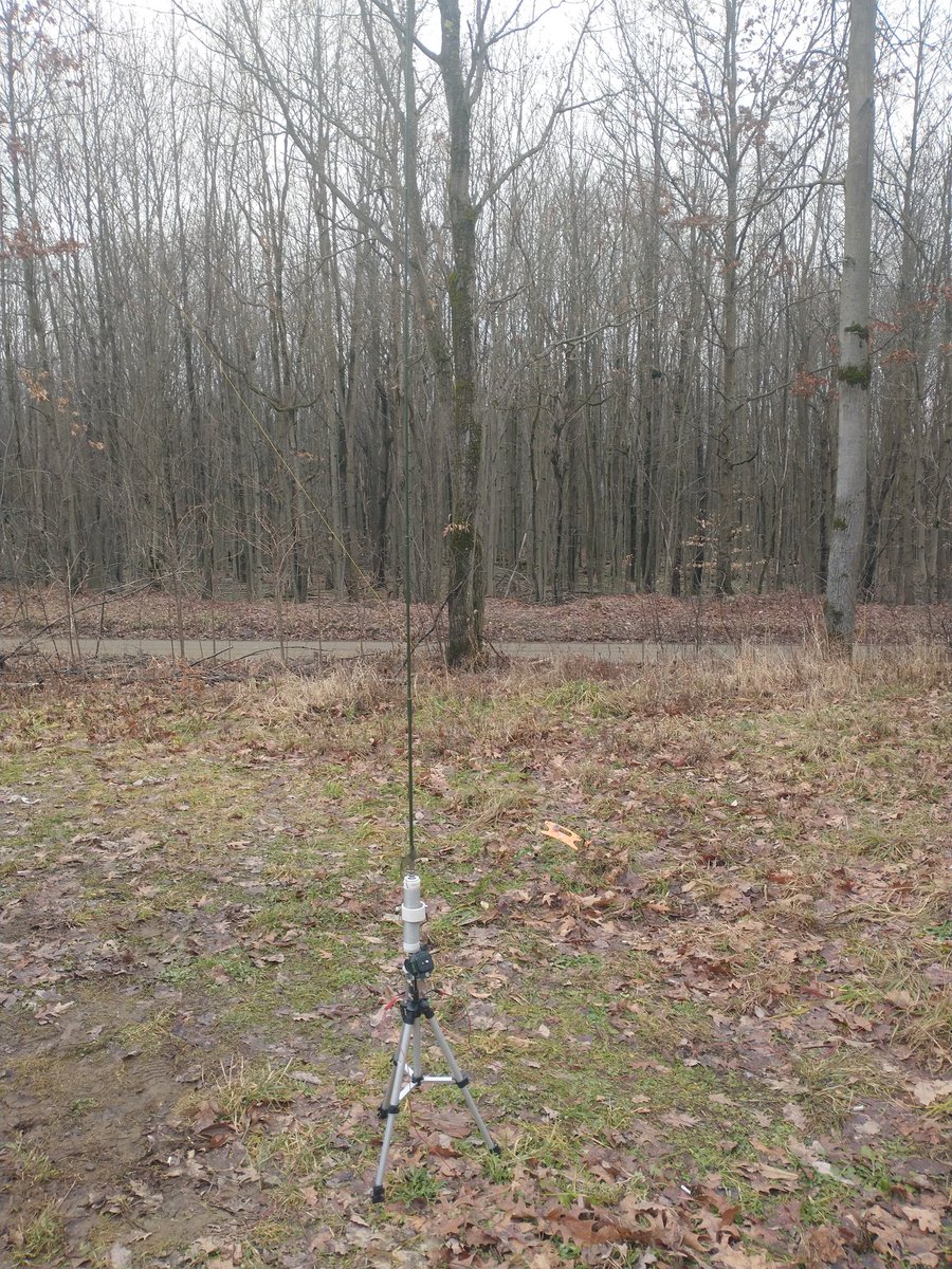 AlW3HDG's tweet photo. 120 contacts from K-8785. I was testing both the Wolf River Coil and my #KM4ACK EFHW on a military pole mast. #Pota. The efhw was a freebie from the #HamRadioClubhouse . https://t.co/ZYT6bTN1zO