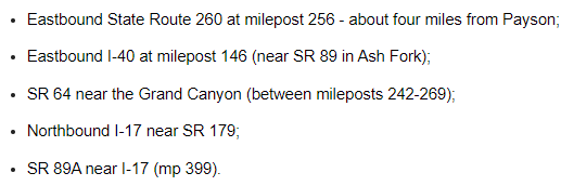 Arizona DOT tweet media