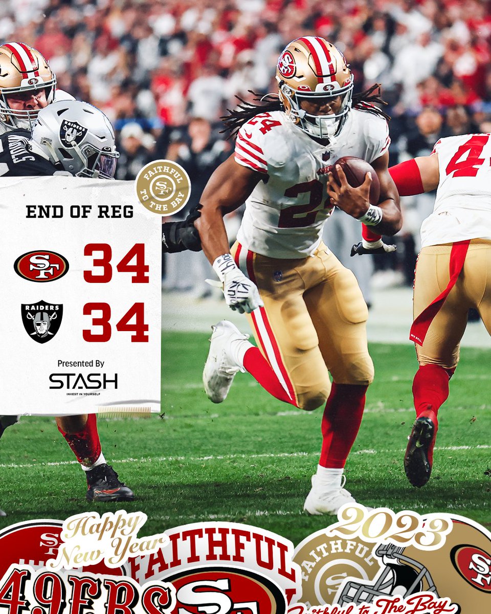49ers's tweet photo. Headed into OT. https://t.co/jfyBMtQg46