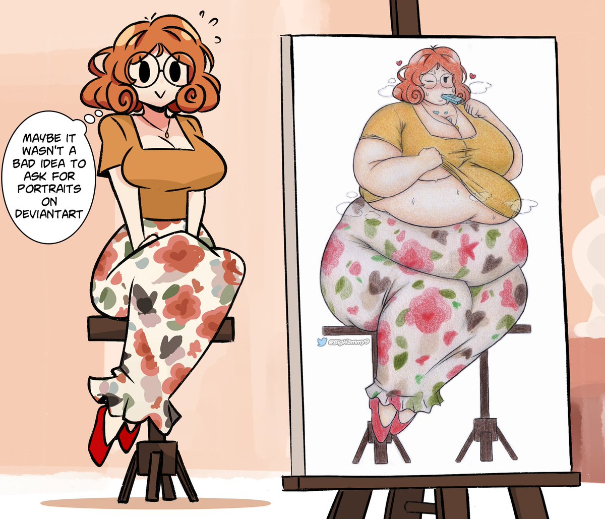 A fat drawing made for an old art trend ️ It was a strange way to start ...