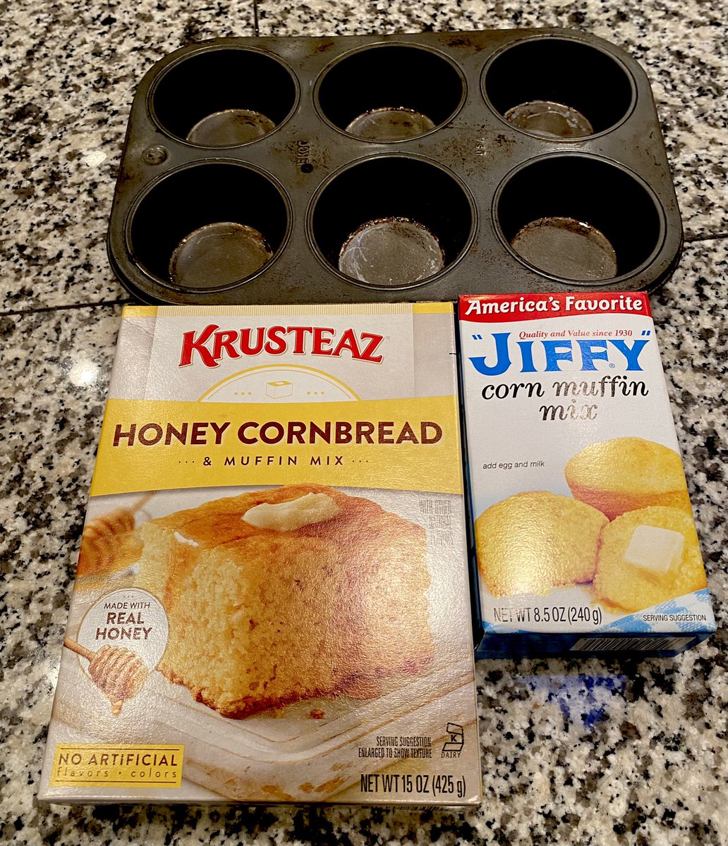erecasner's tweet image. Yall know what time it is…

But the wife bringing home this #Krusteaz cornbread and I’m a ghetto #Jiffy guy.