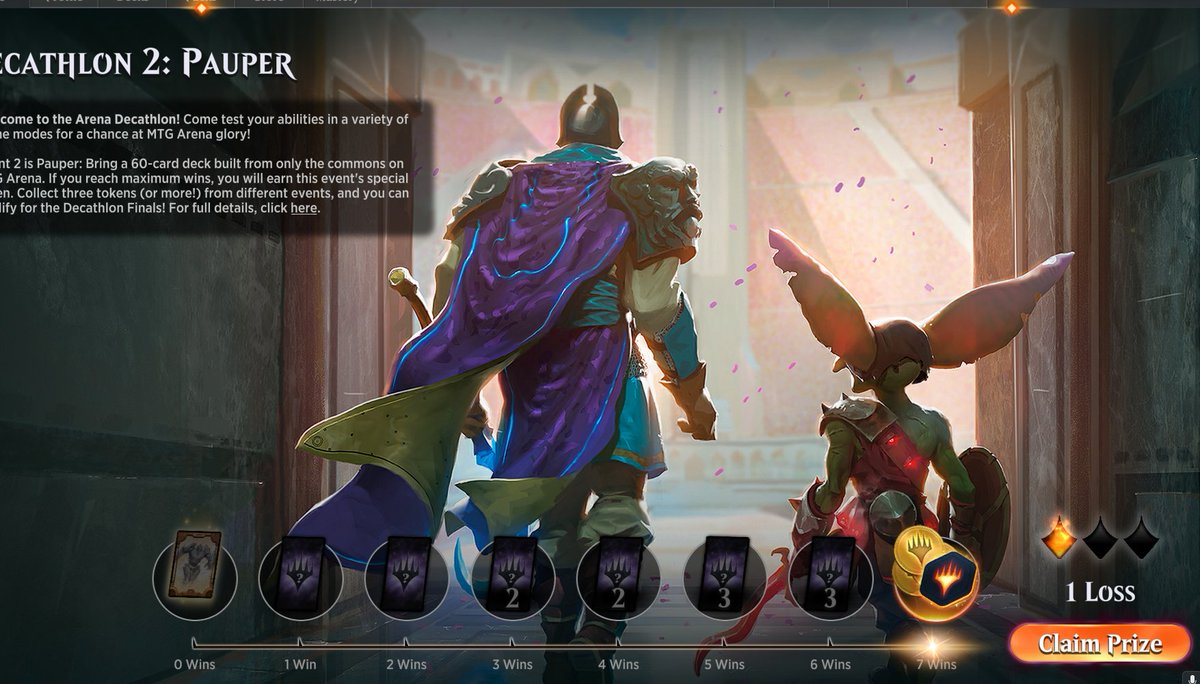 Varus__'s tweet image. 7-1 with MonoW in MTGA Decathlon 2: Pauper #Magic @fireshoes