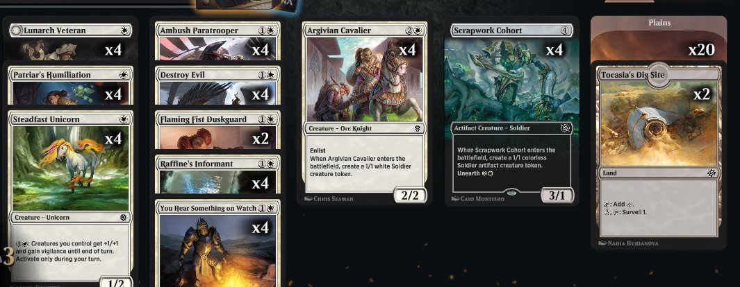 Varus__'s tweet image. 7-1 with MonoW in MTGA Decathlon 2: Pauper #Magic @fireshoes