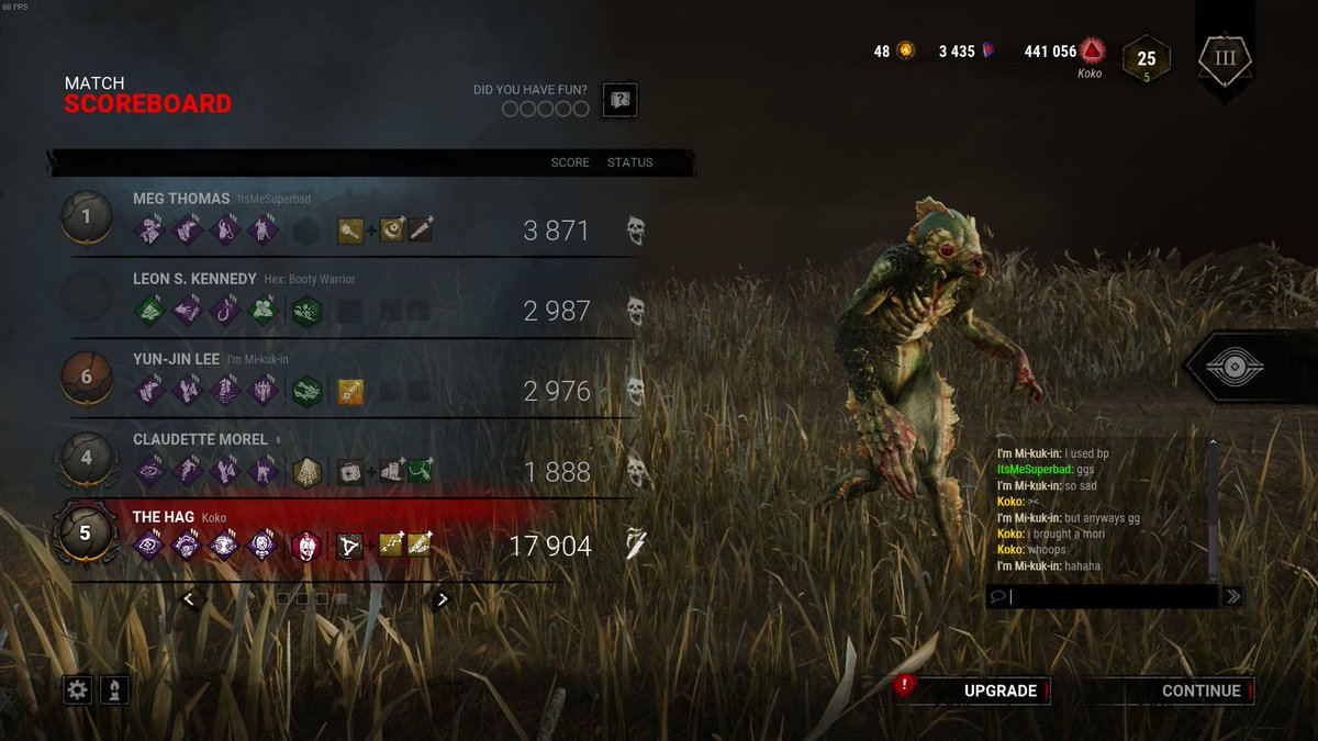 First game tonight and everyone died on first hook. The game lasted a whole 2 minutes. I have no words...