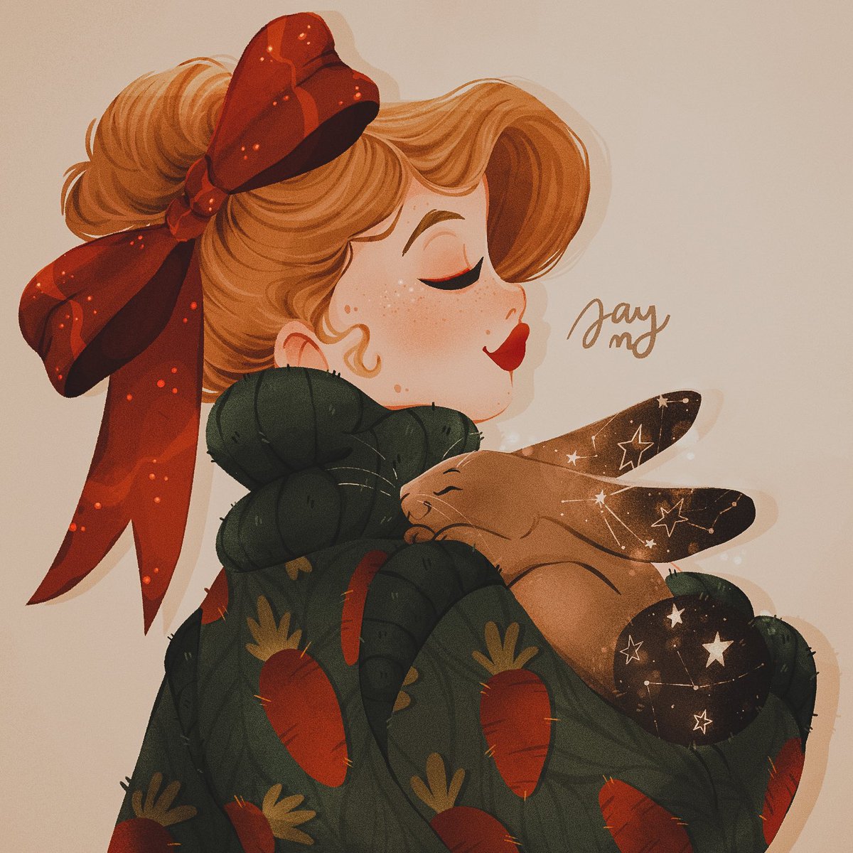 another DIWYS ✨🐰 #bunny #NewYear #NewYear2023 #illustration #artistsoninstagram #drawing #sketch #sketching #characterdesign #digitalart #digitaldrawing #girlportrait #christmas #drawingchallenge #drawthisinyourstyle 
#drawthisinyourstylechallenge #christmasdrawingchalleng