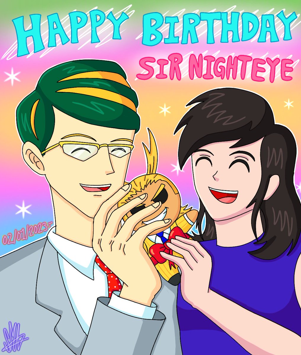 SimpdeShaderman's tweet photo. ✨HAPPY BIRTHDAY SIR NIGHTEYE!!! ✨💚💚💚 02/01/2023! I Will always love You my darling ✨❤️#BokuNoHeroAcademia #sirnighteye #miraisasaki #HappyBirthdayユーキ #proheros #togatamirio #ALLMIGHT #TsuyuAsui #Deku #klahadore #captainkuro #selfshipping #minorumineta #ナイトアイ様 https://t.co/2xVvy7QPG8
