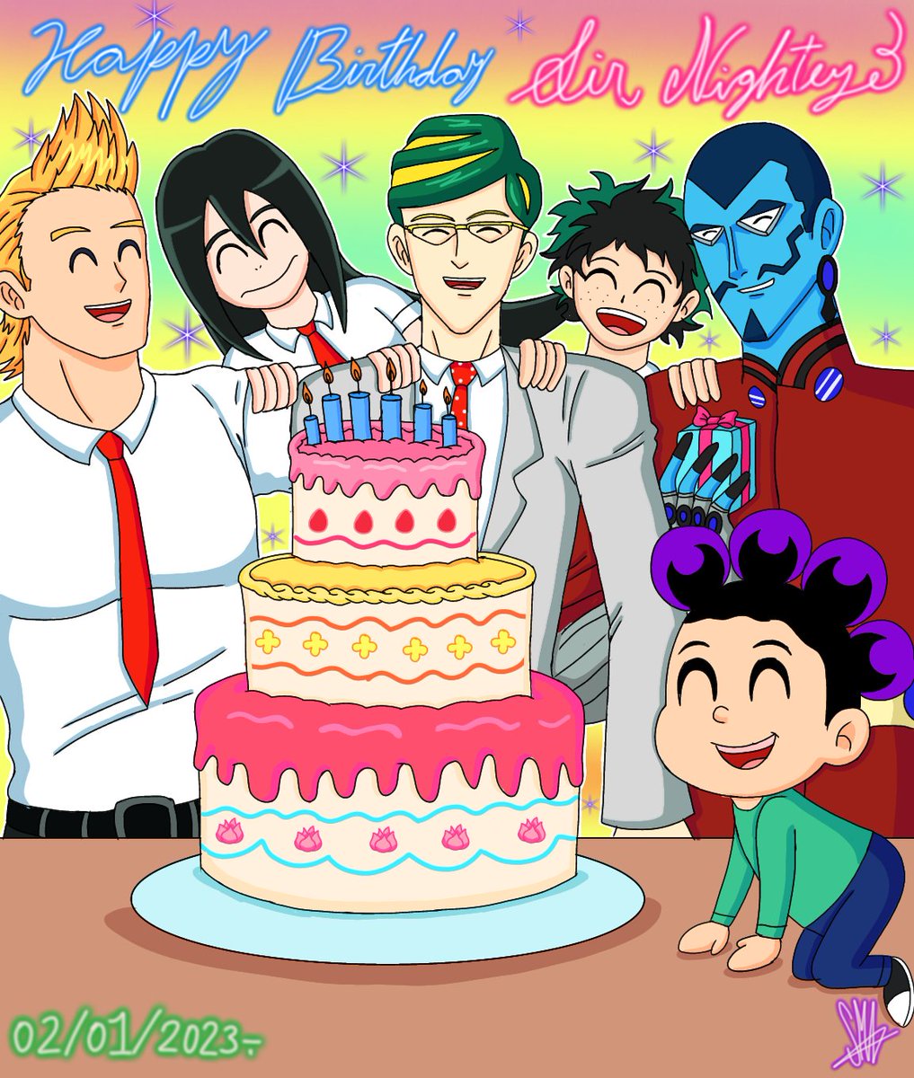 SimpdeShaderman's tweet photo. ✨HAPPY BIRTHDAY SIR NIGHTEYE!!! ✨💚💚💚 02/01/2023! I Will always love You my darling ✨❤️#BokuNoHeroAcademia #sirnighteye #miraisasaki #HappyBirthdayユーキ #proheros #togatamirio #ALLMIGHT #TsuyuAsui #Deku #klahadore #captainkuro #selfshipping #minorumineta #ナイトアイ様 https://t.co/2xVvy7QPG8