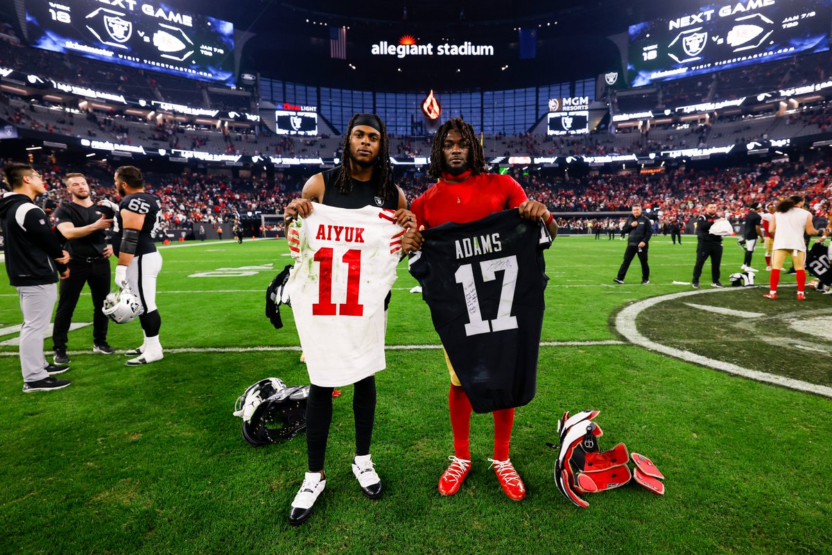 NFL's tweet photo. 254 receiving yards and 3 TDs between these two today. 📈

@tae15adams | @THE2ERA https://t.co/NHTPDJftSQ