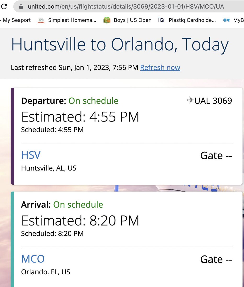 GMaskelony's tweet photo. @united Perhaps you need assistance.  My screenshots are FROM that page on the United website.  Now the flight has been cancelled and it is still being reported by you as 'on-time'!  See below. Is this so you don't have to report the cancellation to @USDOT ?  My name is not Gary. https://t.co/AaFOSywgyH