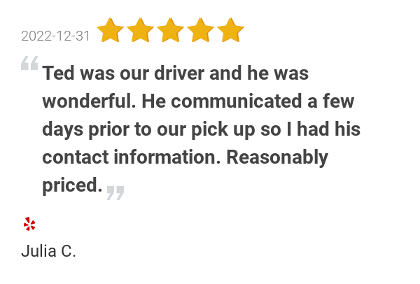 executivecarlax's tweet photo. New 5.0-star Review: "Ted was our driver and he was wonderful. He communicated a few days prior to our pick up... https://t.co/QYVV6CIBzC