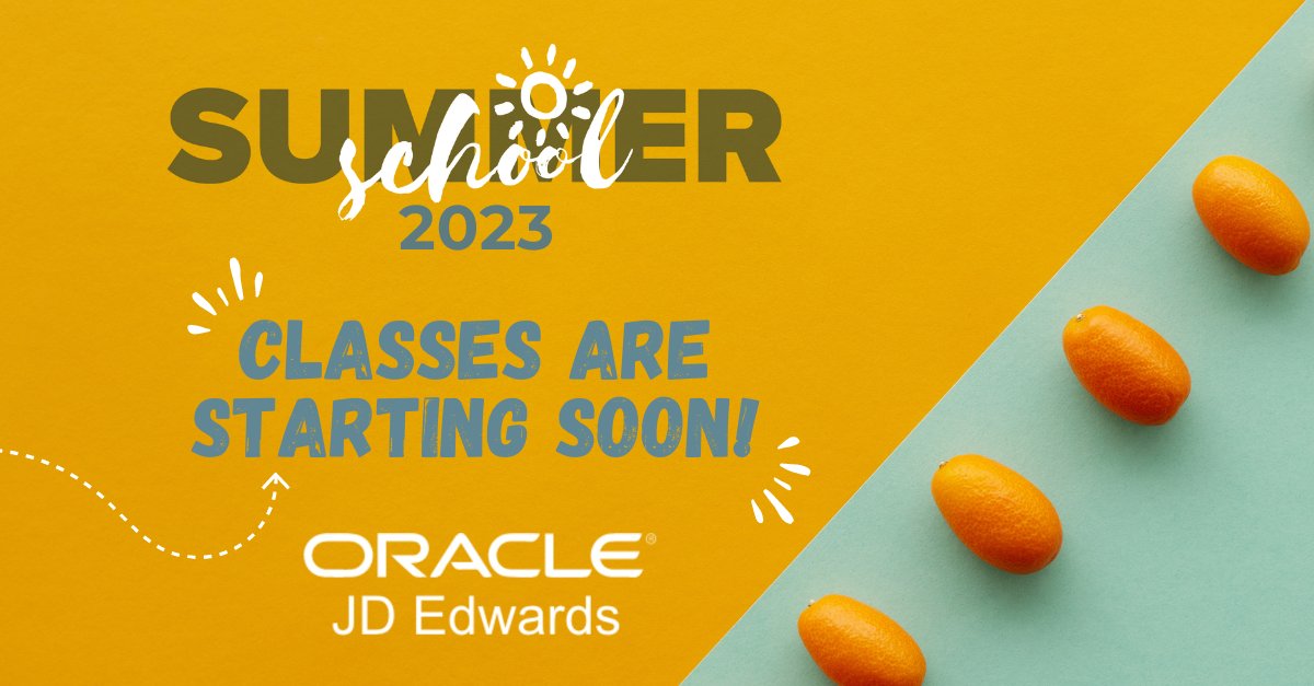 One week to go for the second edition of our Asia Pacific JD Edwards Summer School 2023! ⌛️

Start the new year investing in the most important asset, you!

We still have some seats available for our live online classes.

Sign up here 👉🏼 steltix.com/apac-jd-edward…
