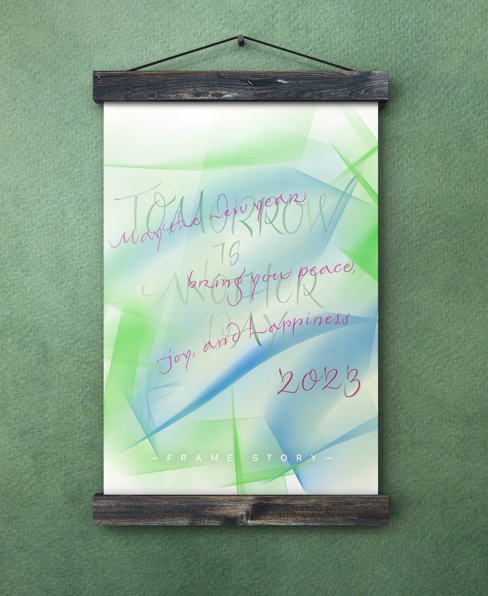 HNCalligraphy's tweet photo. ✨Tomorrow is another day✨
皆様の2023年が穏やかで良い年となりますように🙏
#calligraphy
#handwriting
#digital_calligraphy
#DigitalArt
#NewYear
#iPad
#Procreate https://t.co/0BpWy2QPxE