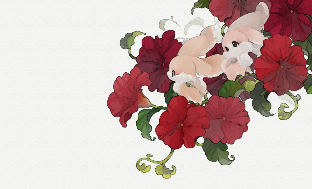 「あけおめ絵描けなかったのでウサギな絵をあげ 」|ぷなのイラスト