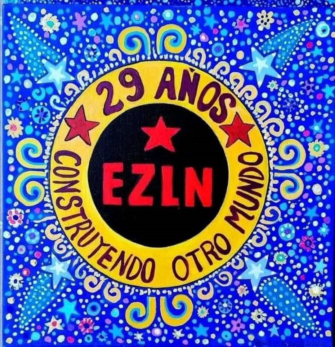 ZapatistaOrg's tweet photo. 29 años construyendo
un mundo nuevo
1° de enero de 1994 ~ 1° de enero 2023
♥️🐌⭐✊🏽
Trabajo: https://t.co/ju8HivmEts
https://t.co/X4VK0CEKhc
Recurso: @BordadoEl
#EZLN29años https://t.co/iJ67LNAVGB