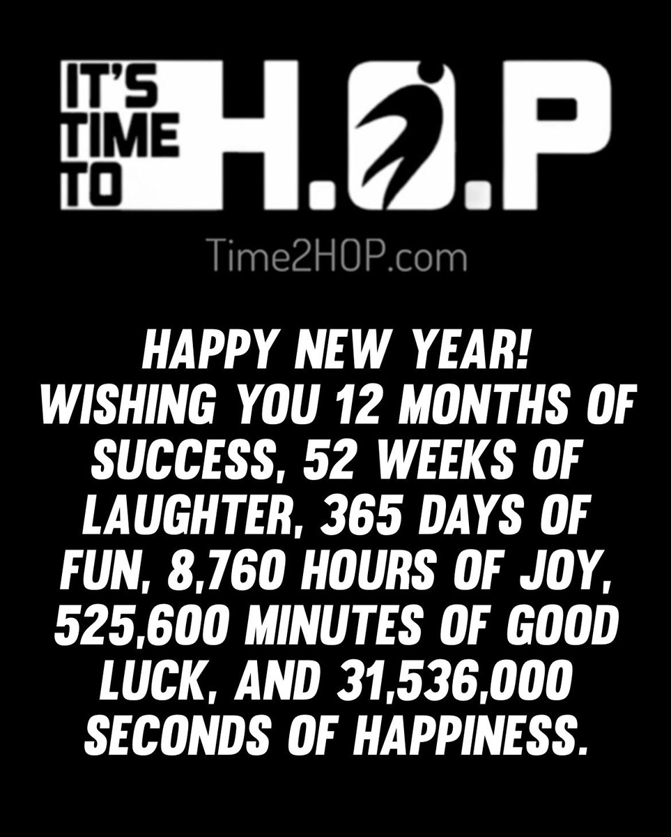 Time2HOP's tweet photo. #Time2HOP wishing you nothing short of a prosperous #NewYear full of answered prayers and fulfilled #Purpose https://t.co/f7AqoTjjEB