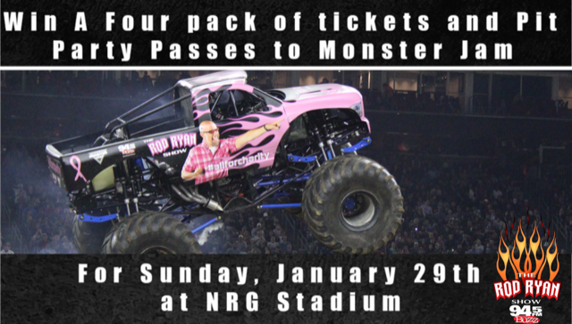 rodryanshow's tweet photo. If you want to win a four-pack of @MonsterJam tix with pit passes, make sure you retweet this tweet using #homeroomforlife. The winner selection happens at 8 am courtesy of #rodryanshow and @945thebuzz. https://t.co/0hwdnb5qBD