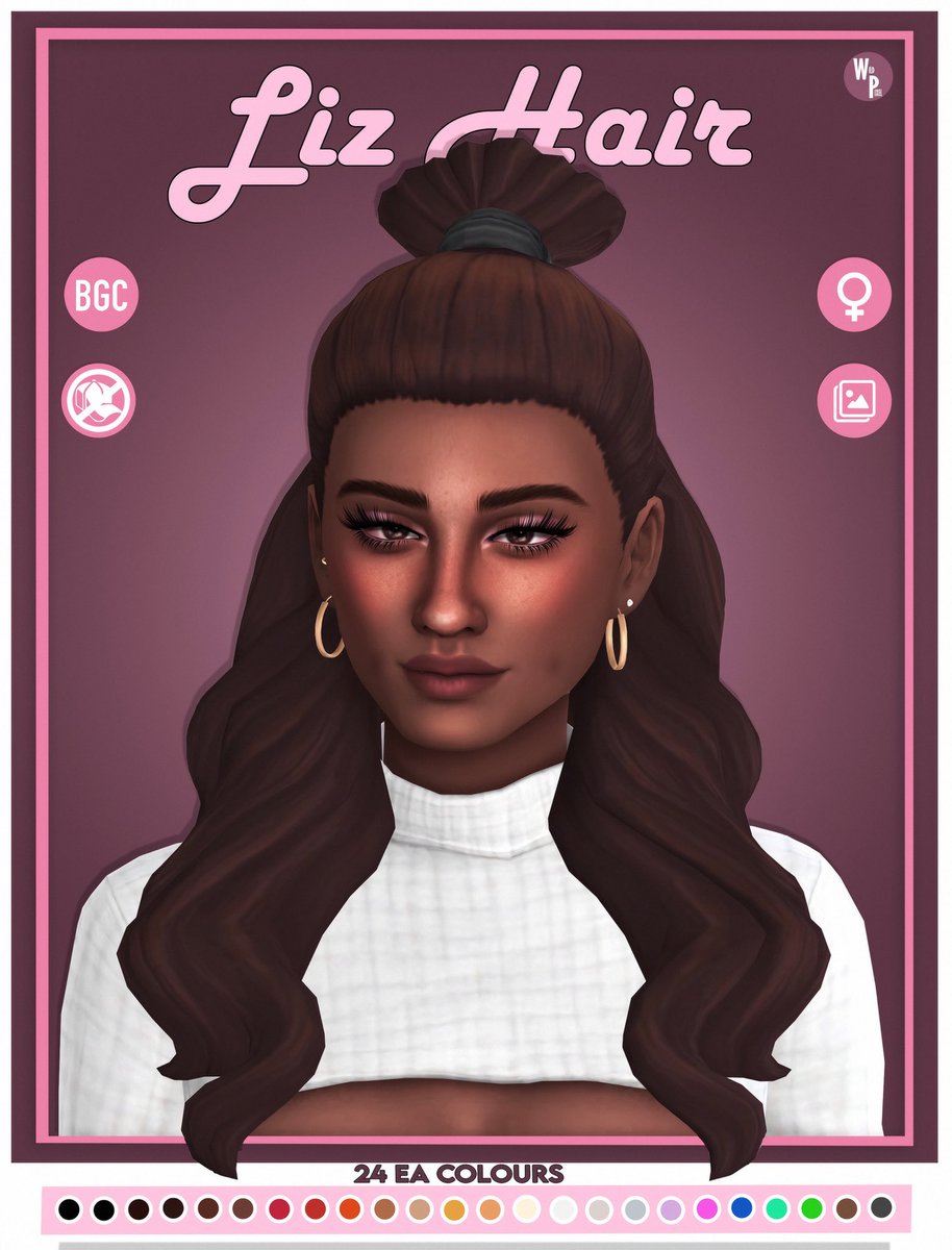 LIZ HAIR - A nice half up half down inspired by @OshinSims_ Lizbeth. 🔗: simfileshare.net/download/36220… #Sims4 #TheSims4 @TheSims #Sims4CustomContent