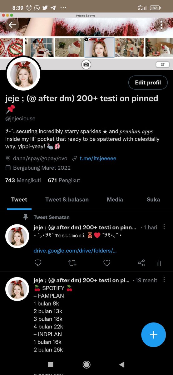 buat yang pernah order ke <a href="/jejeciouse/">jeje ; (@ after dm) 200+ testi on pinned📌</a> kalau ada masalah, atau renewal chat kesini aja yaa atau Chat ke WA, nomornya sama ama nomor payment. Akunnya lagi proses unsus😭 #zonauang