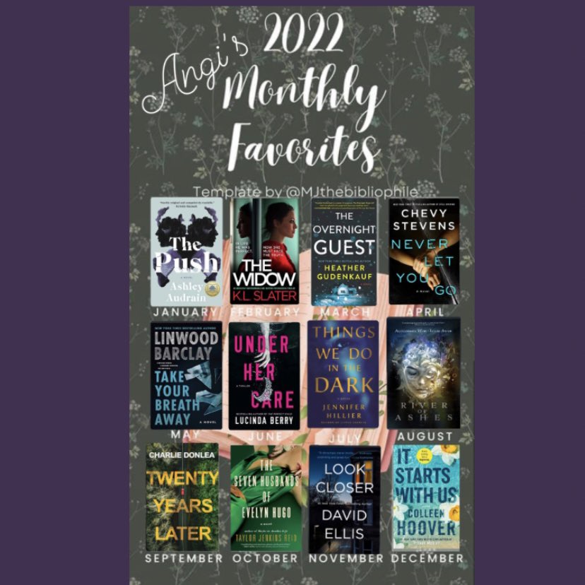 thrillerchick16's tweet image. These were my 12 months of favorites from 2022! It was really tough to choose just one. I’m also going to post my ⭐️⭐️⭐️⭐️⭐️ for the year soon. Happy 2023!
 
QOTD: Have you read any of these?
 
#favoritereads #bookrecommendations
