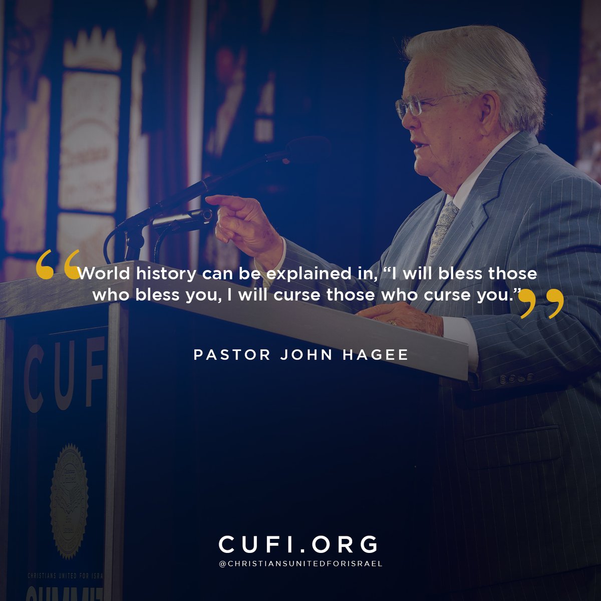 CUFI's tweet image. Where are the Greek, Roman and Nazi empires today? Footnotes in history, while in Jerusalem, the Jewish people thrive.