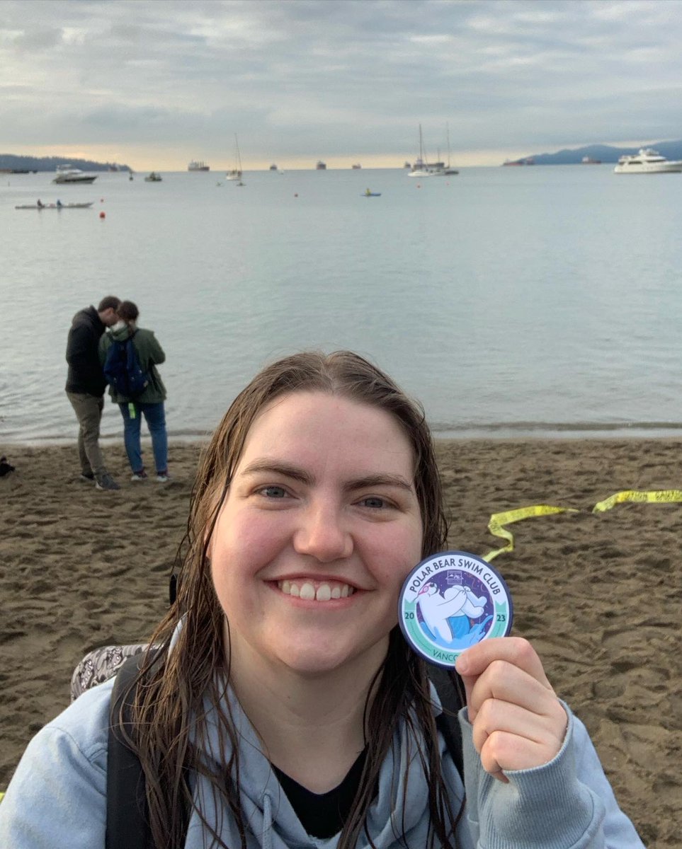 Had a “chill” start to 2023! The Vancouver Polar Bear Swim in 40F (4.4C) water 🐻‍❄️🥶 #Vancouver #PolarBearSwim2023