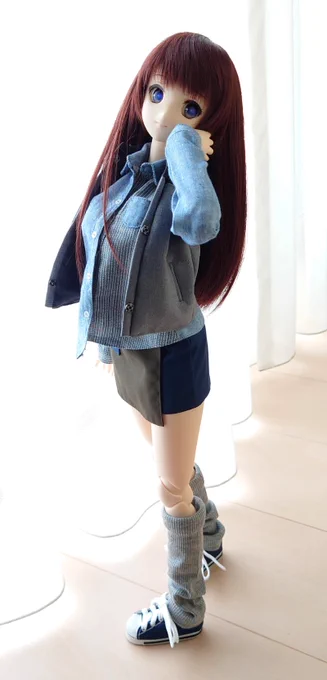 骨折完治記念。AZONEさんのあぞキャンコーデそのまんまですがお気に入り (レッグウォーマーがちょっと緩すぎな気もしますが)#あぞかつ #あぞキャン #AZONE 