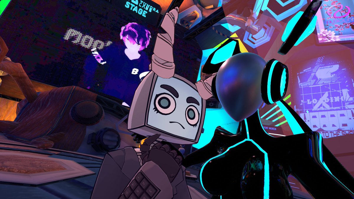 It has been a fun day in vr yesterday ! got to see old friends again and a lot of partying with people :D
1/3
#VRChat