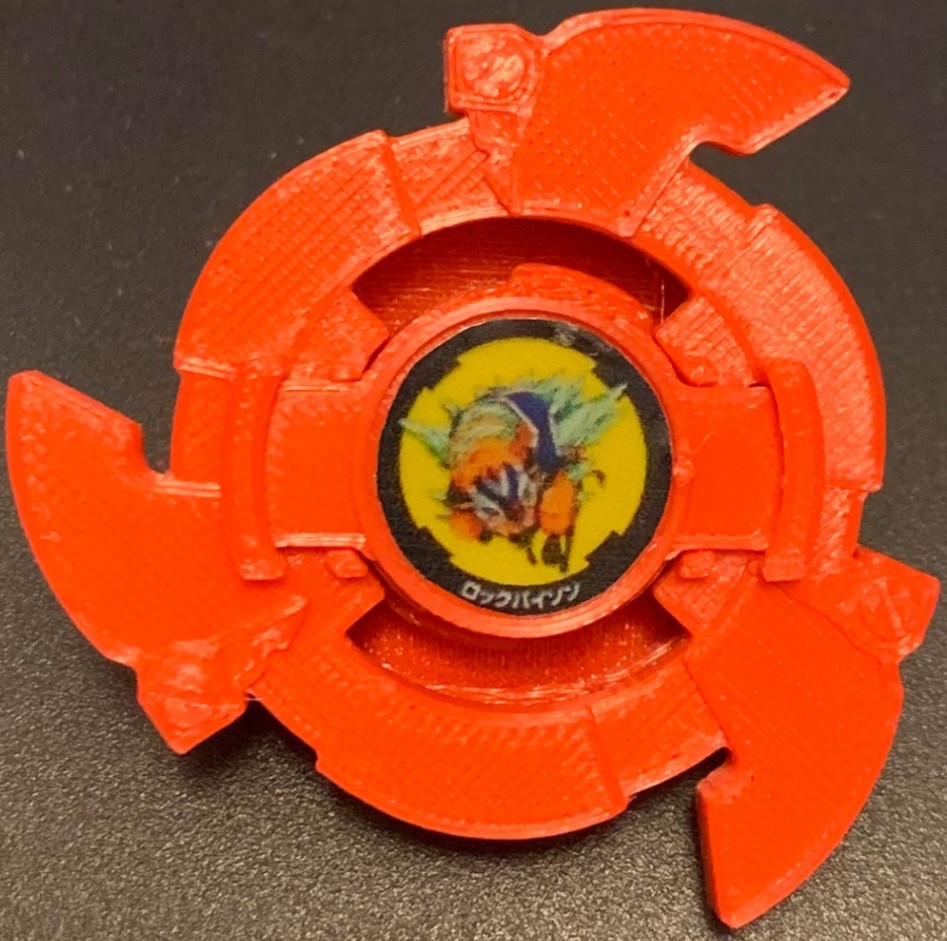 NicholasCopel20's tweet photo. This is an anime accurate Beyblade Plastic Generation Original Series Tryhorn. It is one of the best Beyblade's that I have ever owned and produced by GhoastmasterGaming https://t.co/QDe73QA4oe
