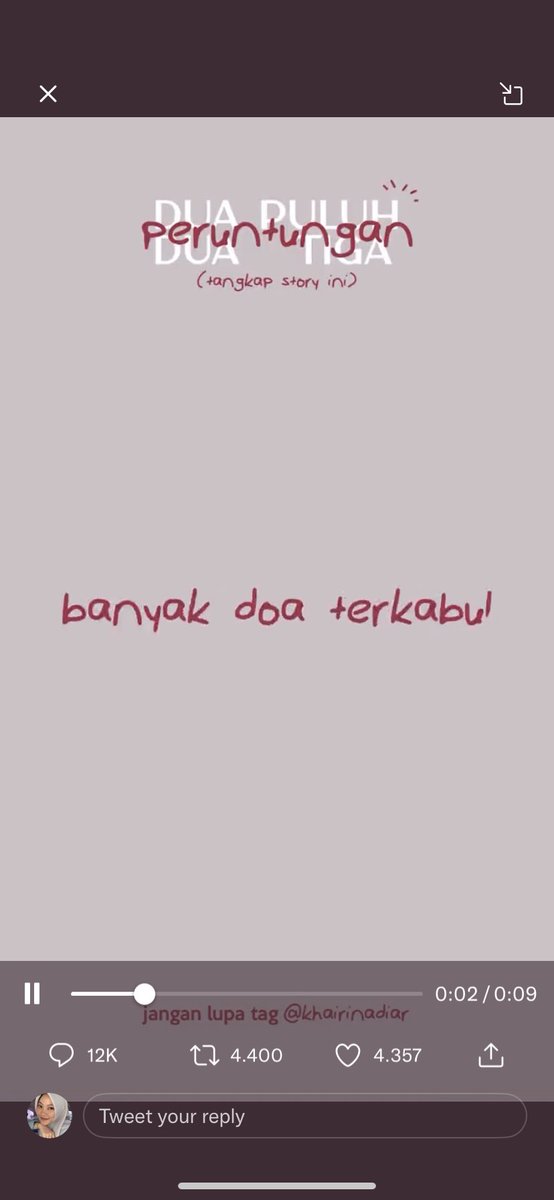 saorsca's tweet photo. @khairinadiar aamiin bgt😭🙏🏻 https://t.co/HuYc3hidUZ