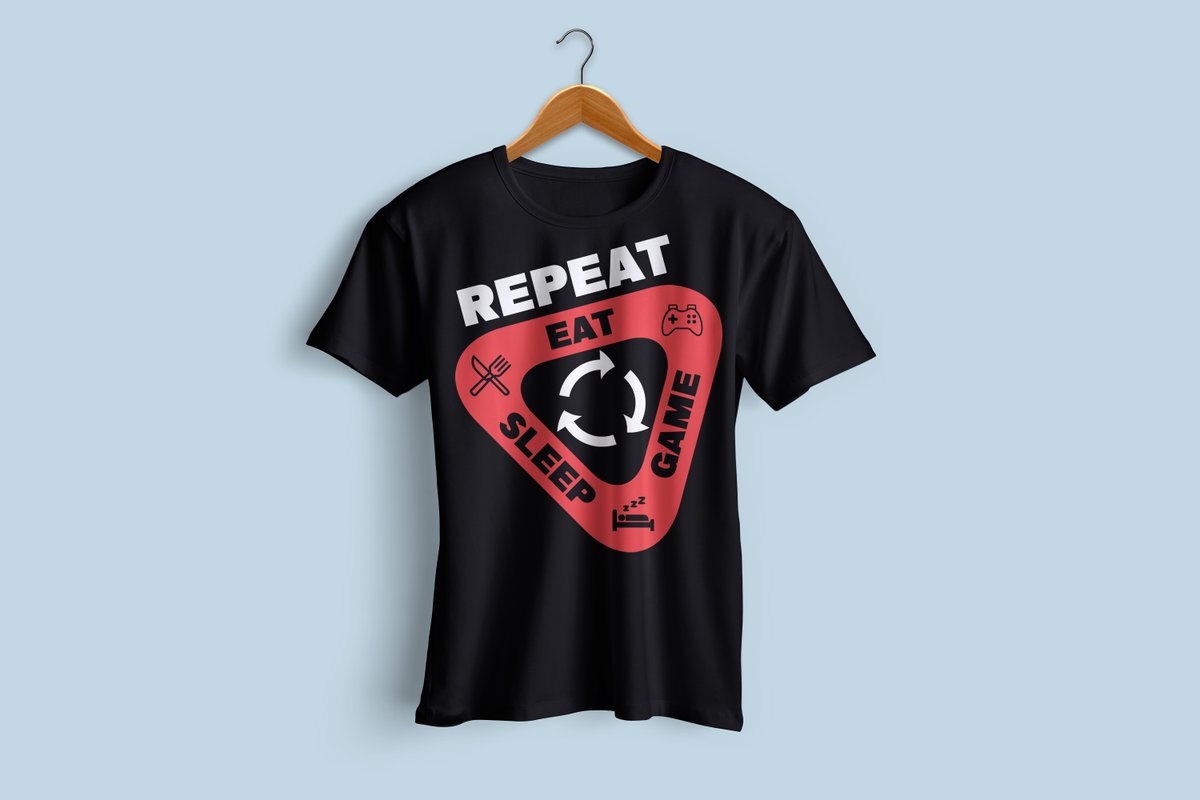 Eat Sleep Game Repeat T-Shirt Design 
#eating #eat #new #sleep #gaming #games #game #repeat #tshirtdesign #tshirt #trending #design #designer #trend #trending
