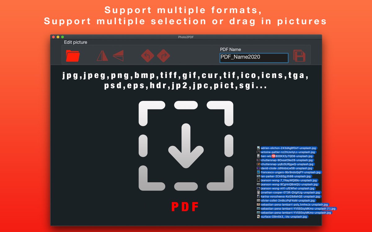 EternalLabsApps's tweet photo. This App can convert image files in multiple formats locally into a complete PDF file.

You can perform operations such as horizontal flipping, vertical flipping, rotating to the left, and rotating to the right of the added image.

Mac App Store Preview:
https://t.co/gRUyUxaH2G https://t.co/rDHpBai3sG