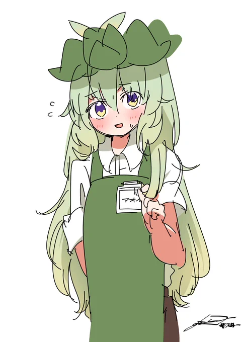 ホテイちゃん…… 髪のばして…… #ホテ絵 
