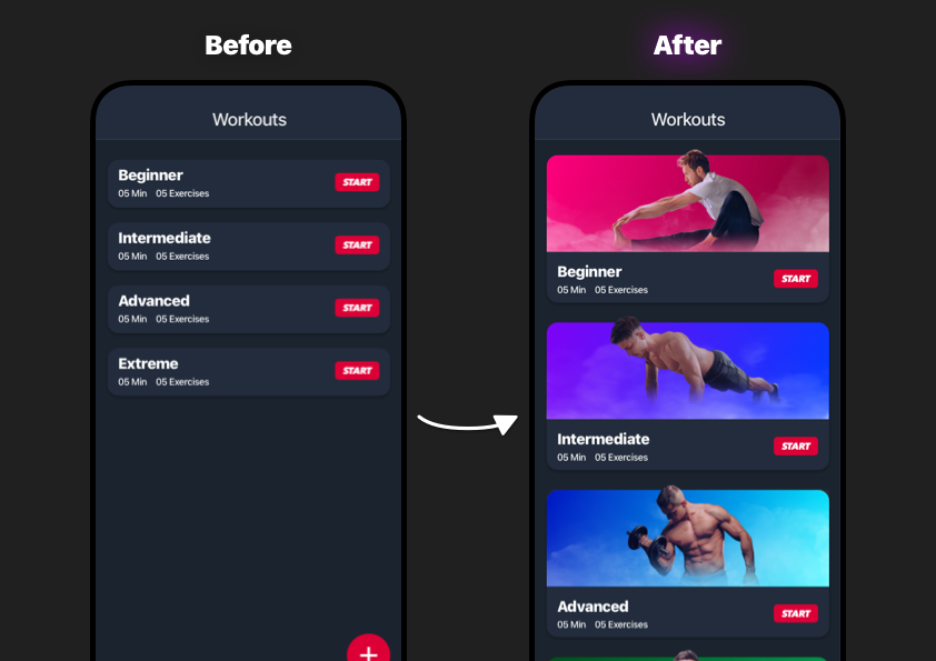 martinlasek's tweet photo. It's January 1st. 11:30pm.
I re-designed the workout tab.  ✨

Time to go to bed. 💤
Tomorrow I will start implementing the design. ✌🏻😴

#buildinpublic https://t.co/HF8M7eIvXs