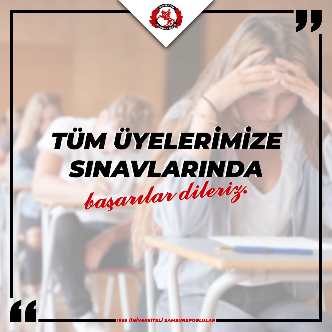 Tüm üyelerimize sınavlarında başarılar dileriz.
#akdenizüniversitesi #Antalya #ünisam #ünisamantalya  #alanya #manavgat #alaaddinkeykubatüniversitesi #bilimüniversitesi #Samsunspor