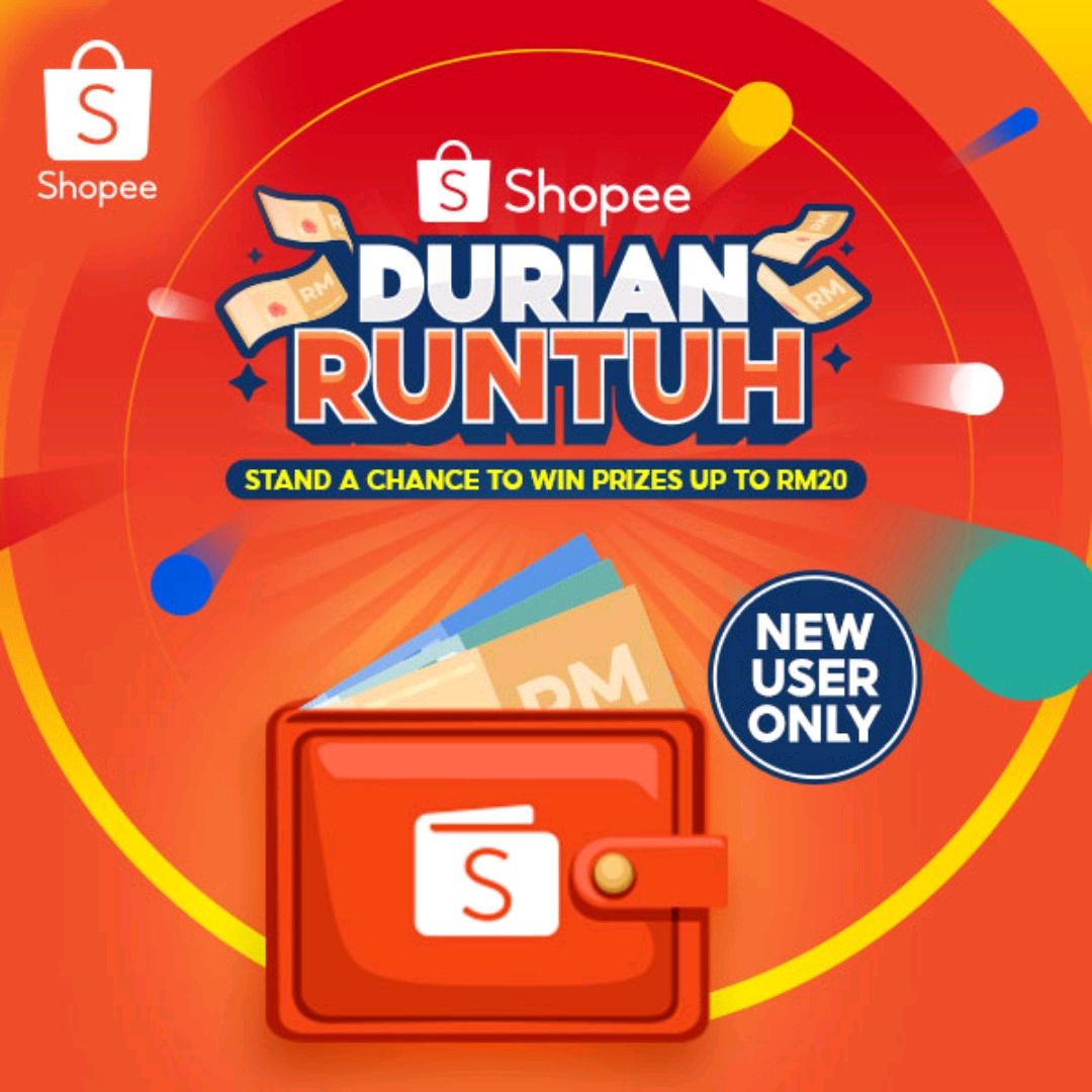 gaming_raku's tweet photo. Help your friend to earn RM20 by registering Shopee and you can stand a chance to win Prizes up to RM20 from Durian Runtuh! T&amp;C's Apply. https://t.co/l5gpxAznSR https://t.co/rUwt7bjWZj
