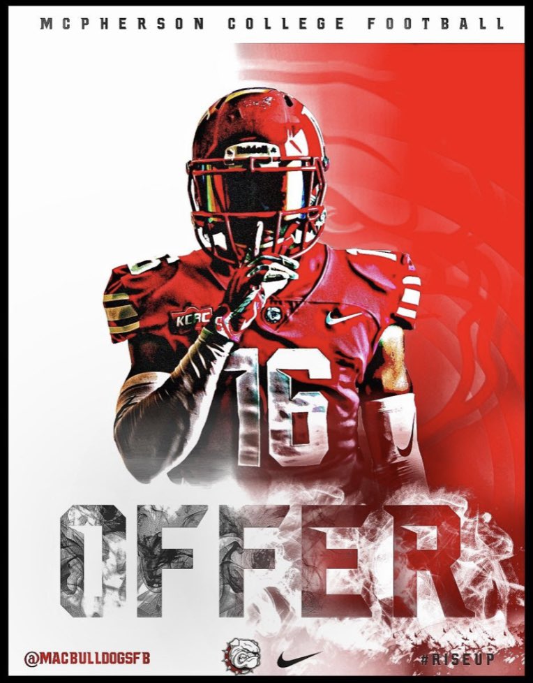 After a great conversation with <a href="/CoachJFisc/">Coach Fiscus</a> I am very blessed to receive an offer to <a href="/MACBulldogsFB/">McPherson Football</a>