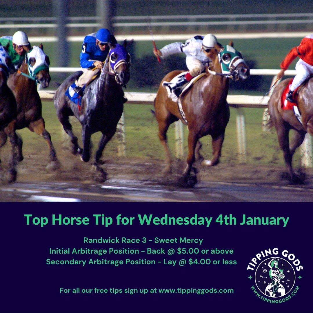 Tip_N_Gods's tweet photo. Wednesday's top tip below. For all your free tips log onto https://t.co/15kYspQXPN and sign up. 
Tipping Gods - Profit Heaven!
#randwick #horseracingtips
#arbitrage #wagering #trading
#tipping #gambling #Betfair #Ladbrokes #Tips #horseracing https://t.co/TAEoXnjmBR