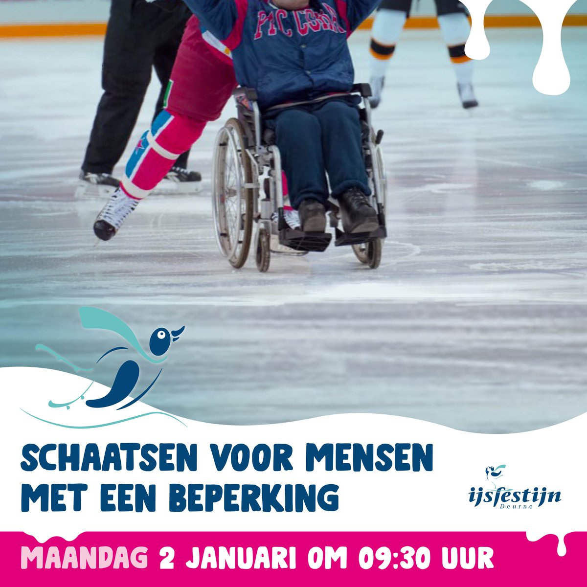 ijsfestijn's tweet photo. 𝗩𝗮𝗻𝗱𝗮𝗮𝗴 𝗯𝗶𝗷 𝗵𝗲𝘁 𝗜𝗷𝘀𝗳𝗲𝘀𝘁𝗶𝗷𝗻: Schaatsen voor mensen met een beperking!

In Below Zero kun je vanavond vanaf 20.00 uur terecht voor gezelschapsspelletjes. https://t.co/00mMbmE0fI