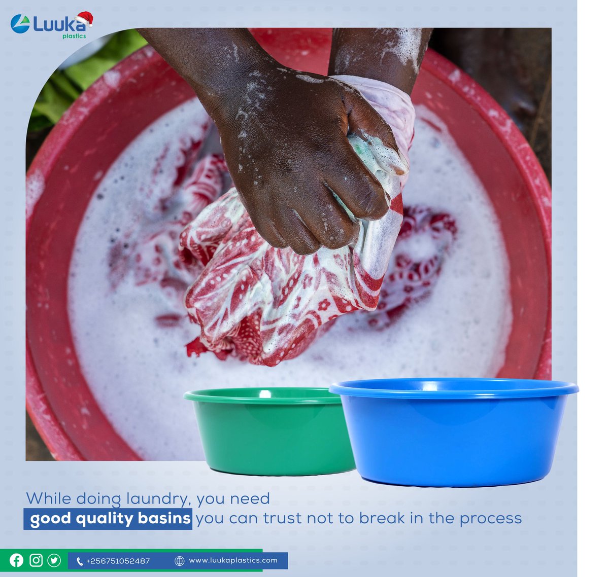 Get a basin that is built to last.
Available in different colors and sizes  from Luuka Plastics distribution points.
#luukaplastics
