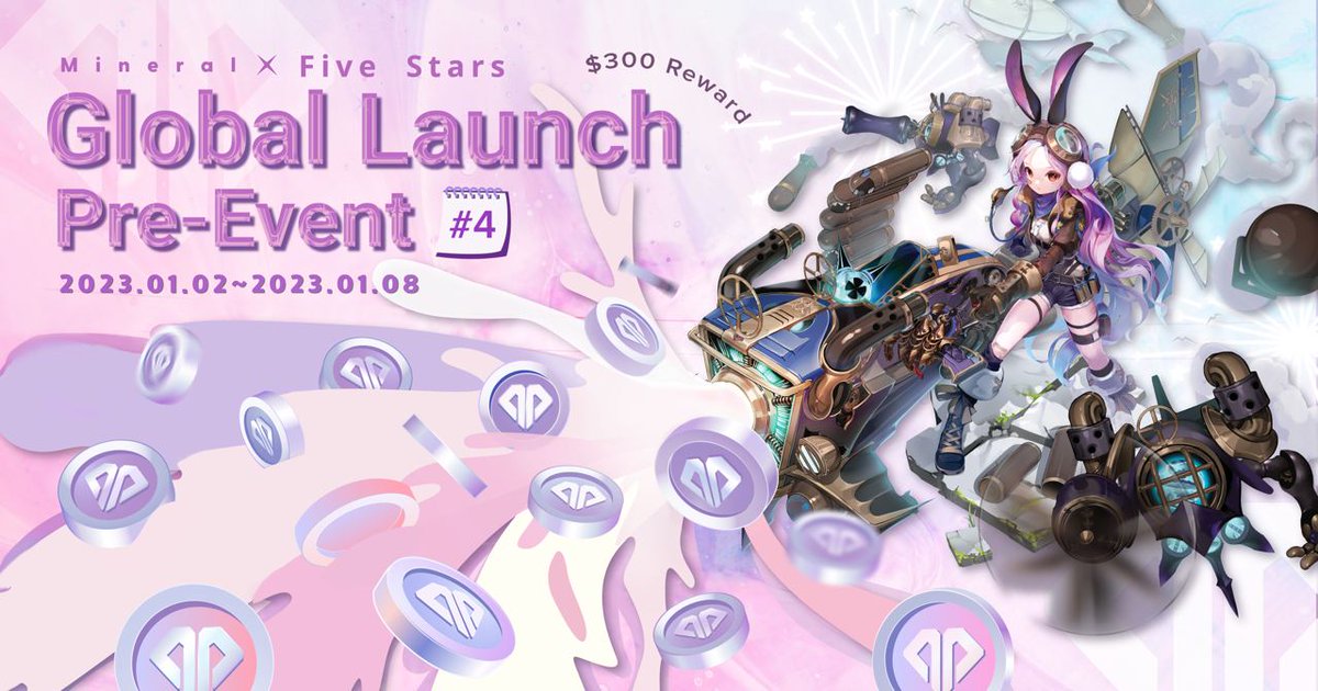 Five Stars Global Launch Pre-#Event #4

Happy New Year!🐰

AIRDROP - NOW LIVE
💰Reward: $300 Klay | 43 winners

📌Rules:
1️⃣Follow <a href="/Mineral_Hub/">Mineral Hub</a>
2️⃣Like &amp; Rt and Tag 3 Friends
3️⃣Complete #Gleam 
👉gleam.io/YUxvB/five-sta…
 
📅Event date: 2~8 Jan

#mineral $MNR #Airdrop #Giveaway