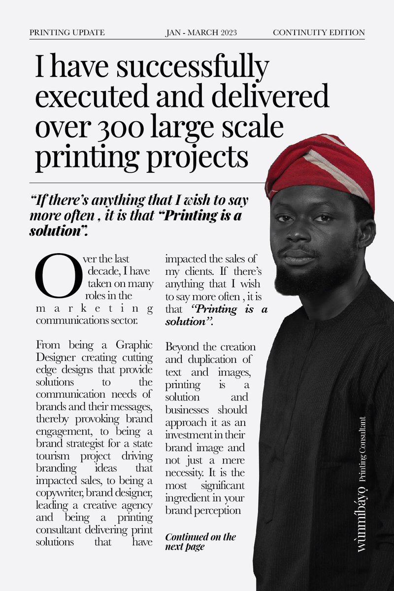 If there’s anything that I wish to say more often , it is that “Printing is a solution”.