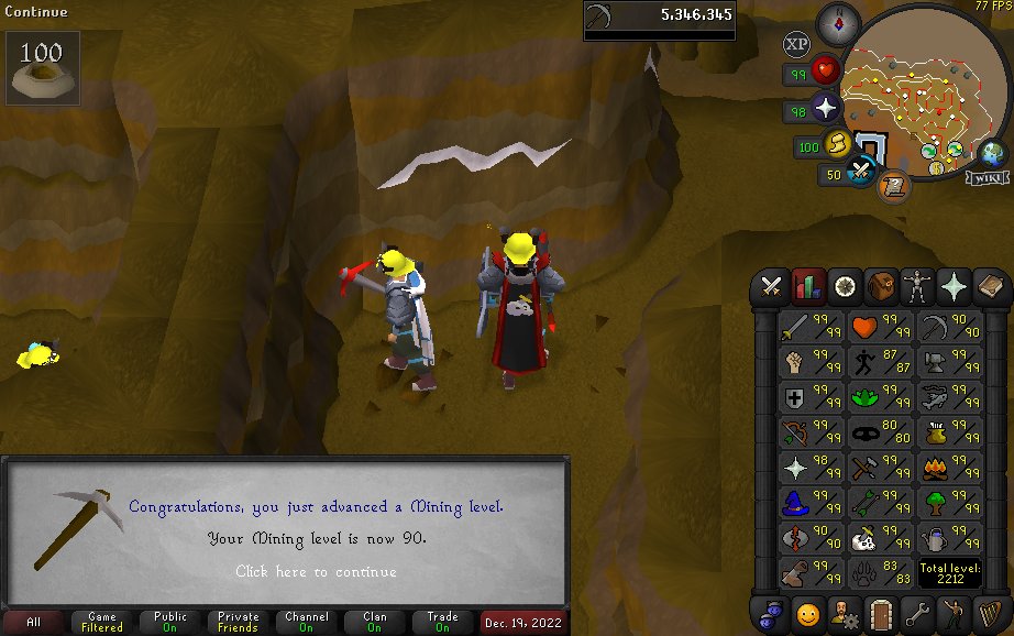 WarpRs's tweet photo. Been slacking on posting updates.
Hit my goal for getting base 90s over the past 2 weeks.
Next Goal for the Max Grind is 99 Agility and Mining this Month.
#Runescape #OSRS #MaxGrind #Levels https://t.co/kHf9TGLS7C