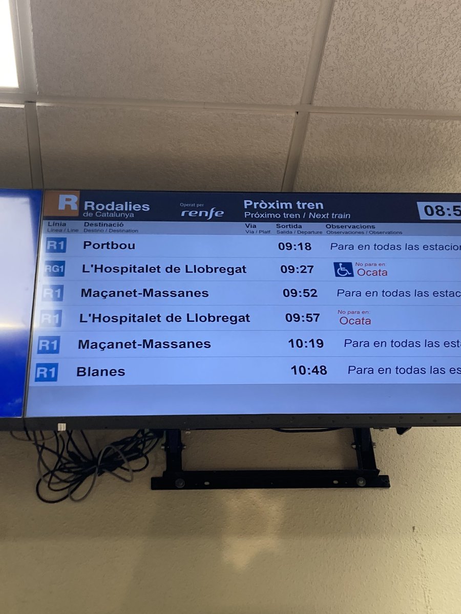 nurgascon's tweet photo. 9:27 ja! Thanks @Renfe @rodalies @rod1cat https://t.co/Klrzl0EDKr
