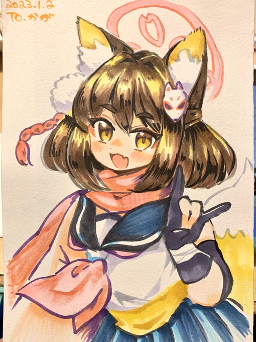 アネキがイズナちゃん描いてくれた 