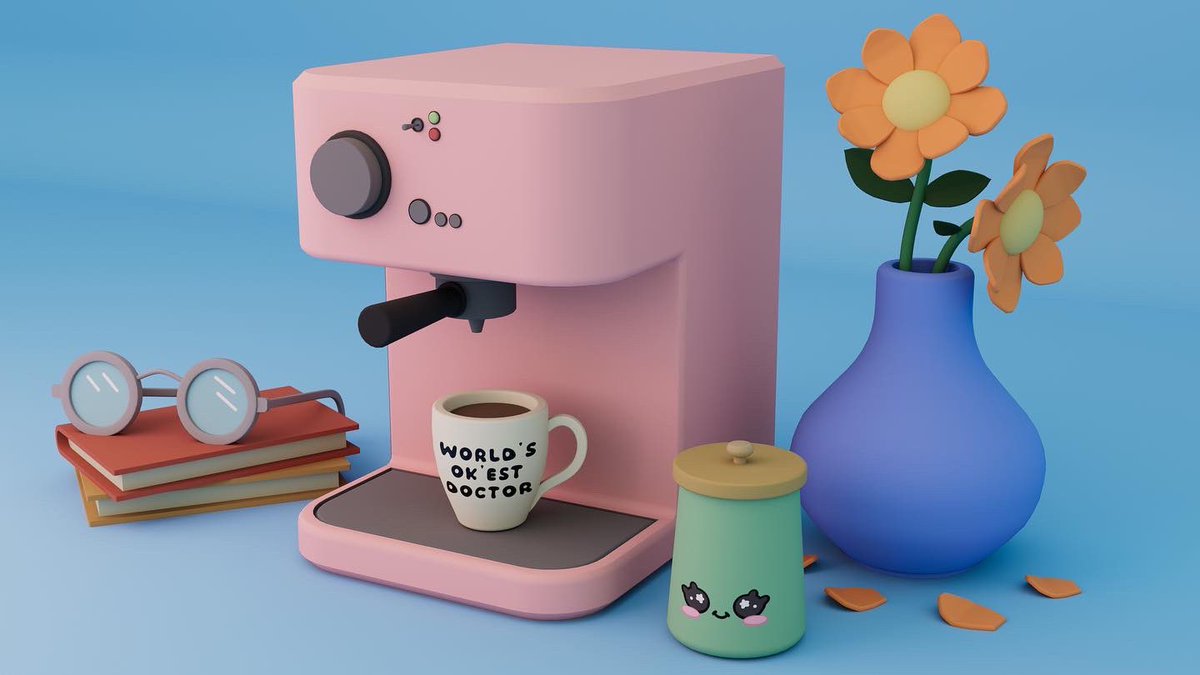 ROSKOART's tweet photo. Coffee anyone ? Fun weekend project I took on 😁

#maya #substancepainter #Blender3d #arnoldrender #3Danimation #3dart #AnimalCrossing #animation https://t.co/60vBGGGoCF