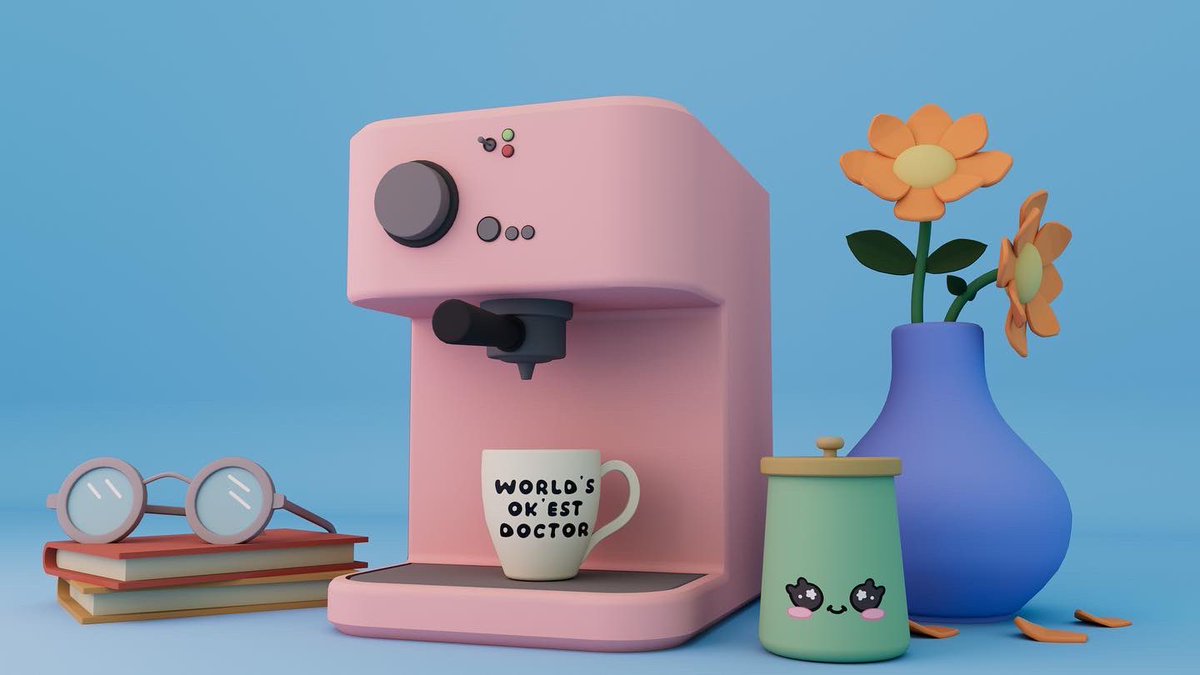 ROSKOART's tweet photo. Coffee anyone ? Fun weekend project I took on 😁

#maya #substancepainter #Blender3d #arnoldrender #3Danimation #3dart #AnimalCrossing #animation https://t.co/60vBGGGoCF