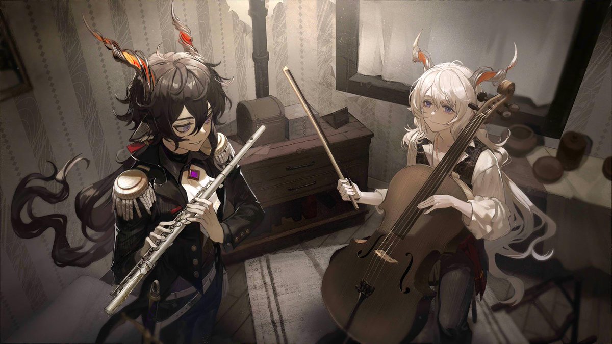 doe_fifth's tweet photo. ebenholz and talulah parallels😭 #Arknights https://t.co/JffJ4Fsh4D