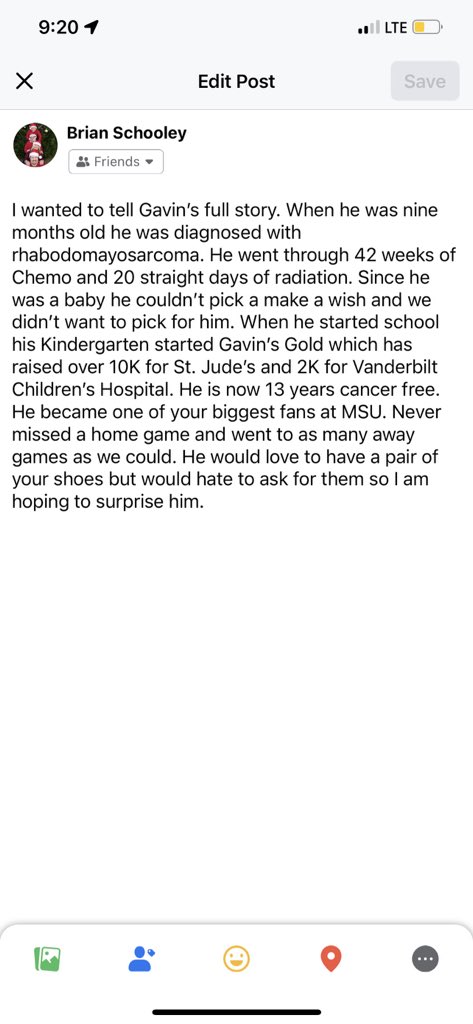 bschooley34's tweet photo. @JaMorant @nikebasketball #Jas12DaysOfChristmas This little guy has been with u since day one at MSU. He has become a huge sneakerhead and would love a pair of your shoes. He is a 13 yr cancer survivor. He was diagnosed at 9 months old Survived and loves all things Ja - His full story is in pic 1 https://t.co/x77LFX99tV