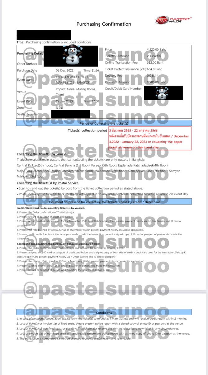 pasteIsunoo's tweet image. WANT TO SELL/ WTS 2 TICKETS 🎫 ‼️ENHYPEN BANGKOK BKK MANIFESTO WORLD TOUR ‼️

DATE : DAY 2 (29 JAN)
ZONE : N (N)
PRICE : RM550 per tix (negotiable)

kindly dm me / reply 🌷 #MANIFESTO_IN_BANGKOK #ENHYPENinBKK #ENHYPENBKK #pasarENHYPEN #wts