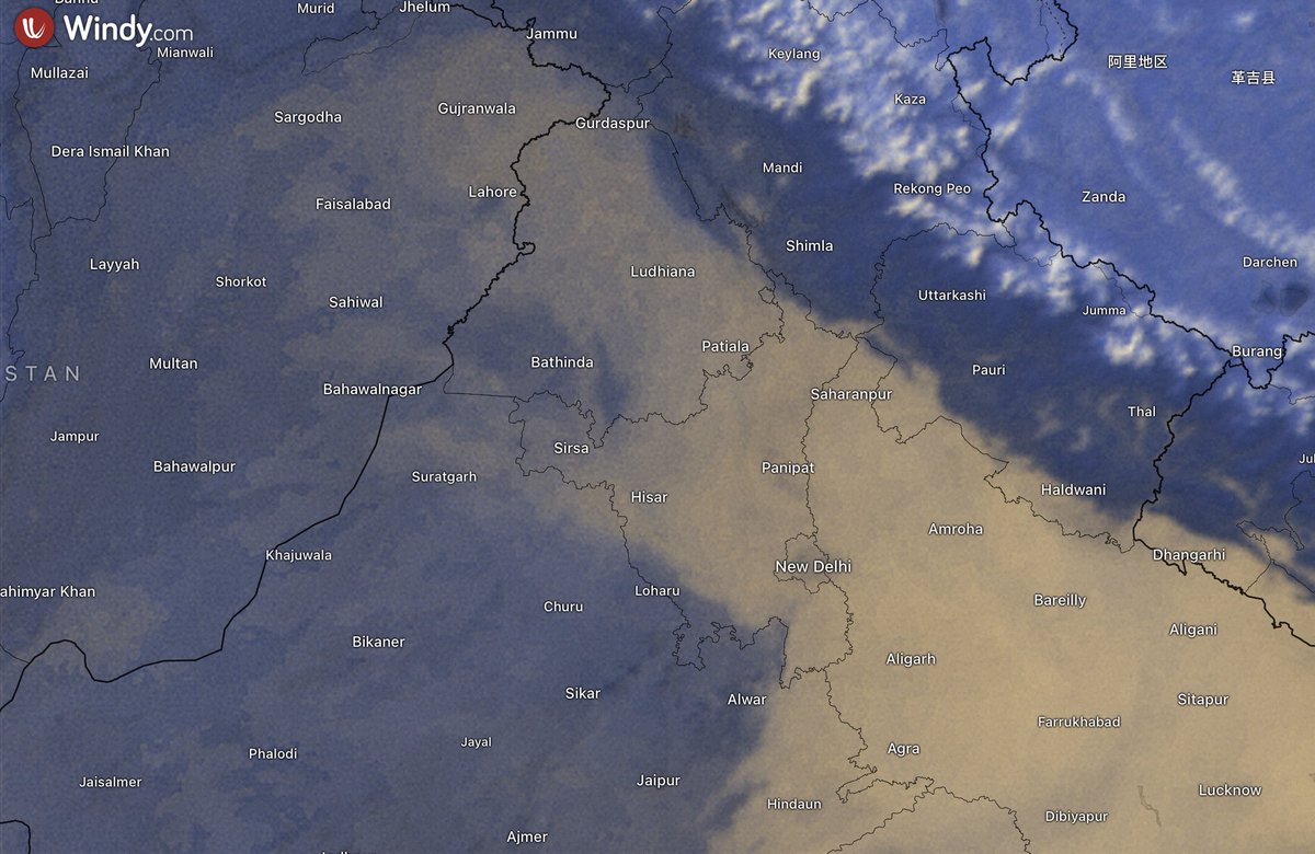 indiametsky's tweet photo. N3/3
On the other hand parts of #Punjab were covered with scattered moderate fog. 

Some what levels of clear skies in #Punjab &amp; bordering #Haryana lead to steep drop in temperatures too.

Some near 0 stations
•#Hoshiarpur 0.6°C
•#Balsamand 0.7°C
•#Gurdaspur 1°C https://t.co/VGwhXAZO9G